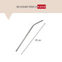 Voir la diapositive 3 : Fackelmann Lot de 4 pailles incurvées en inox avec goupillon 24 cm Fackelmann Bar Concept