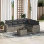 Voir la diapositive 1 : VIDAXL Salon de jardin avec coussins 7 pcs gris resine tressee