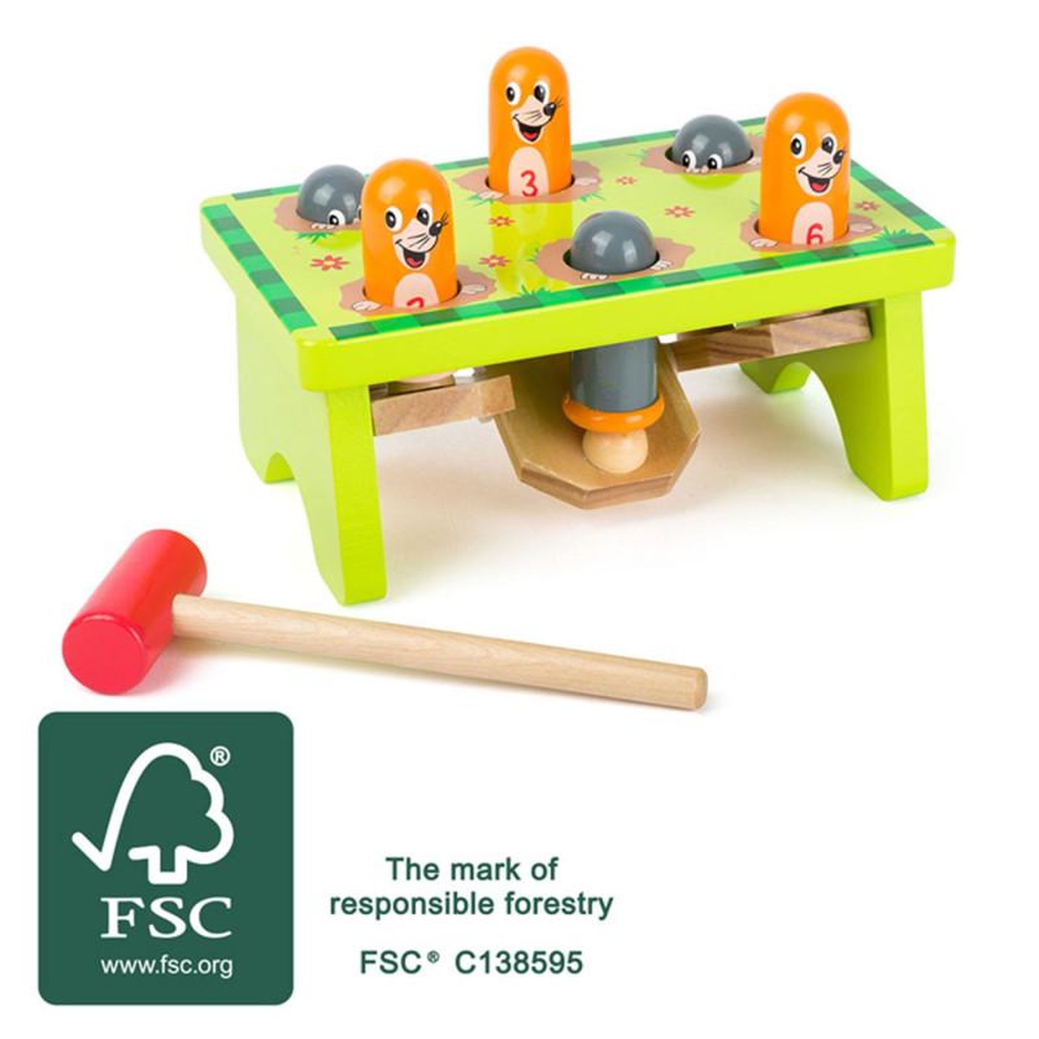 Voir la diapositive 3 : SMALL FOOT Small Foot - Wooden Hammer Bench Mollen 11162