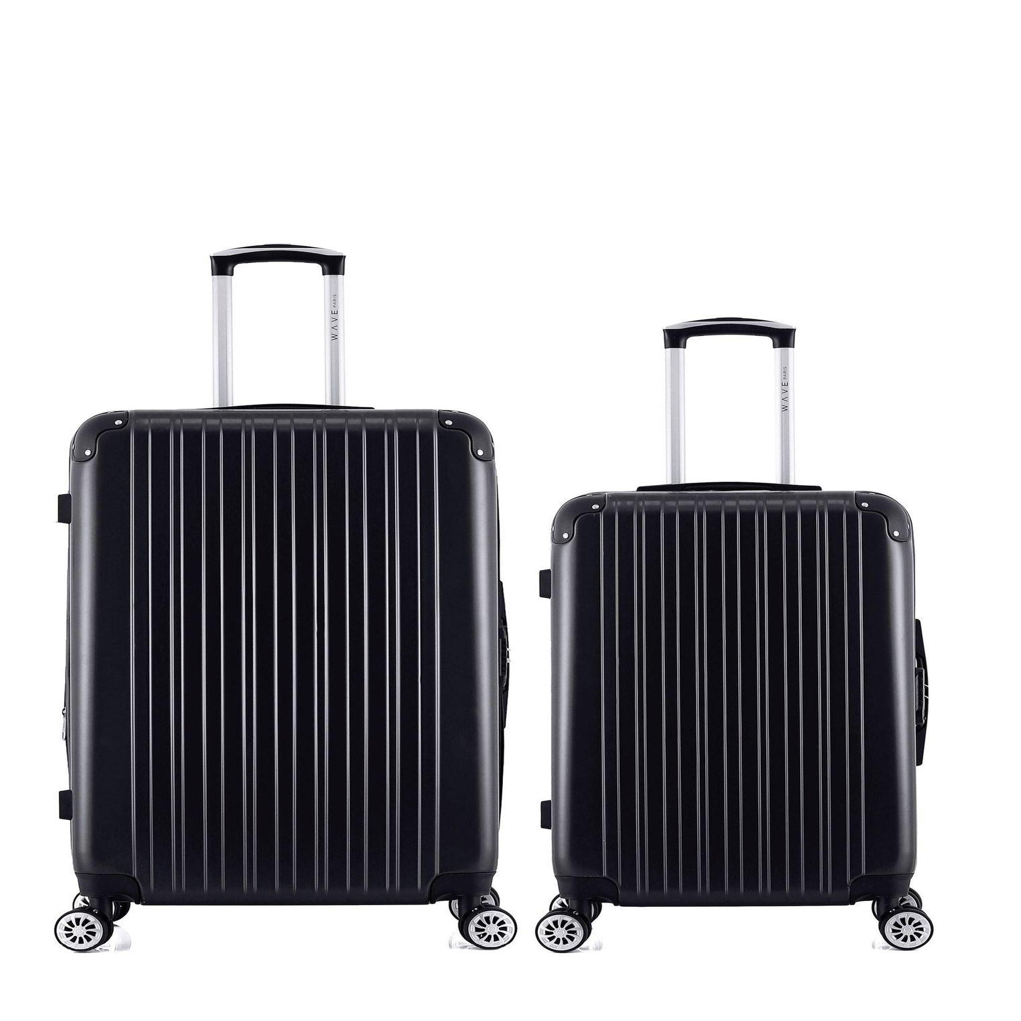 WAVE PARIS WAVE PARIS - LOT DE 2 - Valises grand format et weekend DENALI. Coloris disponibles : Beige, Noir, Rose, Gris, Bleu