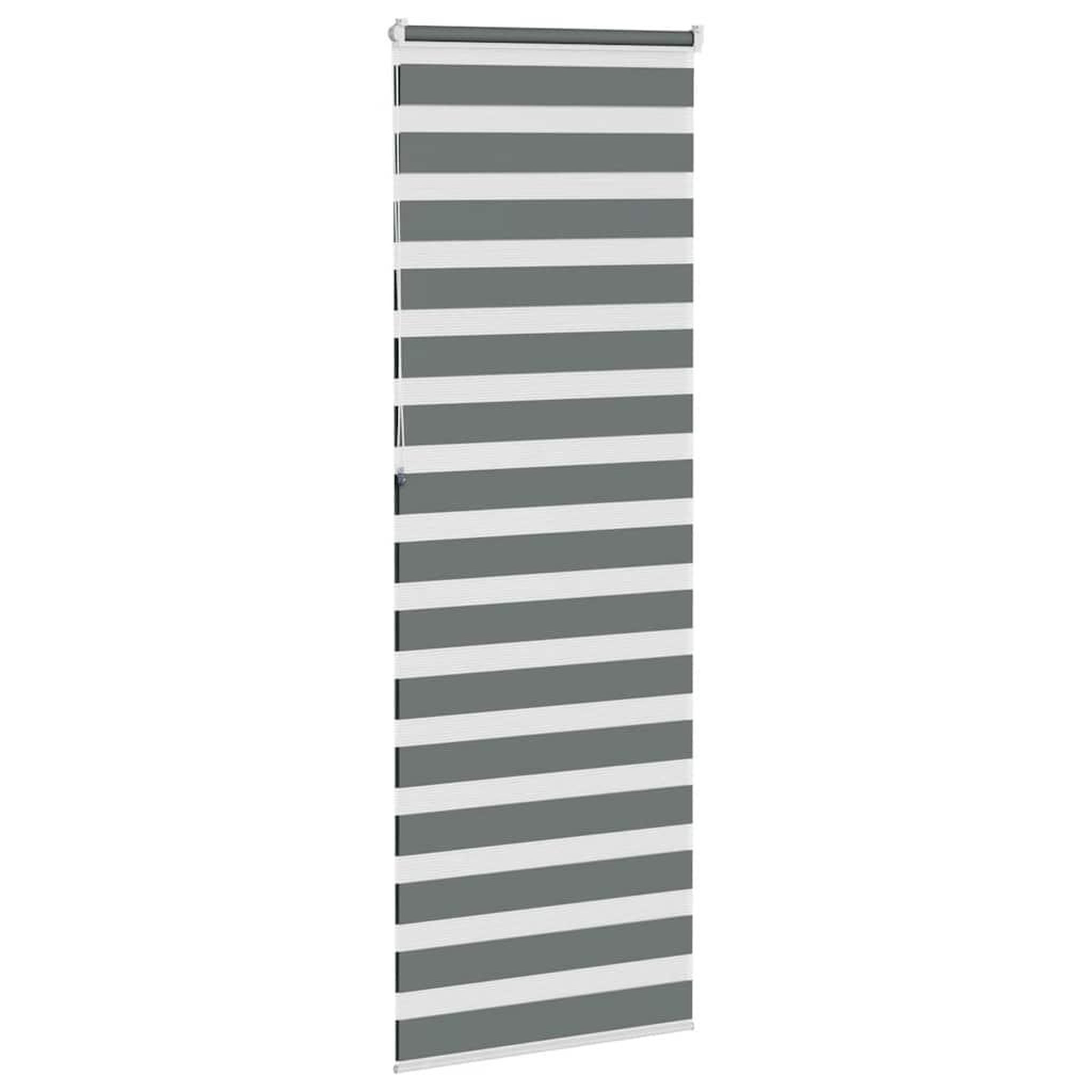 Voir la diapositive 4 : VIDAXL Store zebre gris fonce largeur du tissu 75,9 cm polyester