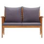 Voir la diapositive 2 : VIDAXL Banc de jardin avec coussins 119 cm Bois solide d'acacia