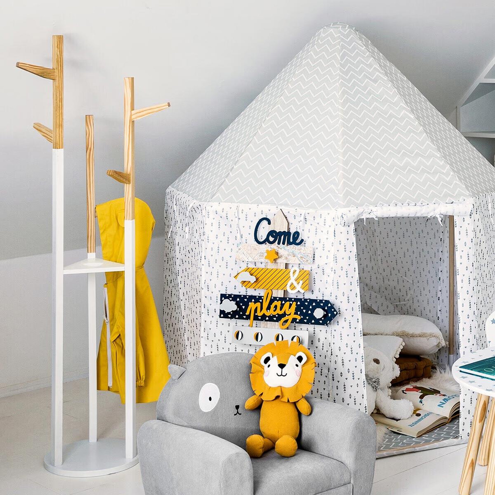 Voir la diapositive 4 : Atmosphera Kids Porte-manteau enfant  kids  135cm blanc