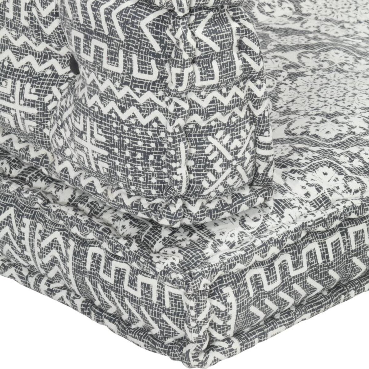 VIDAXL Coussin de canape palette Gris clair Tissu Patchwork