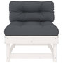 Voir la diapositive 5 : VIDAXL Canapes centraux avec coussins 2 pcs blanc bois de pin massif