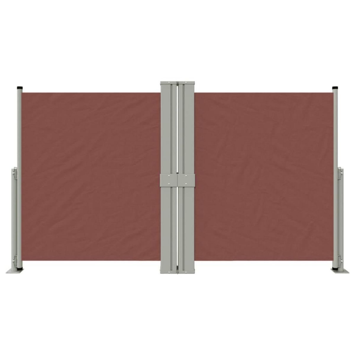 VIDAXL Auvent lateral retractable Marron 140x1200 cm