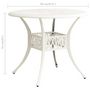 Voir la diapositive 6 : VIDAXL Table de jardin Blanc 90x90x74 cm Aluminium coule