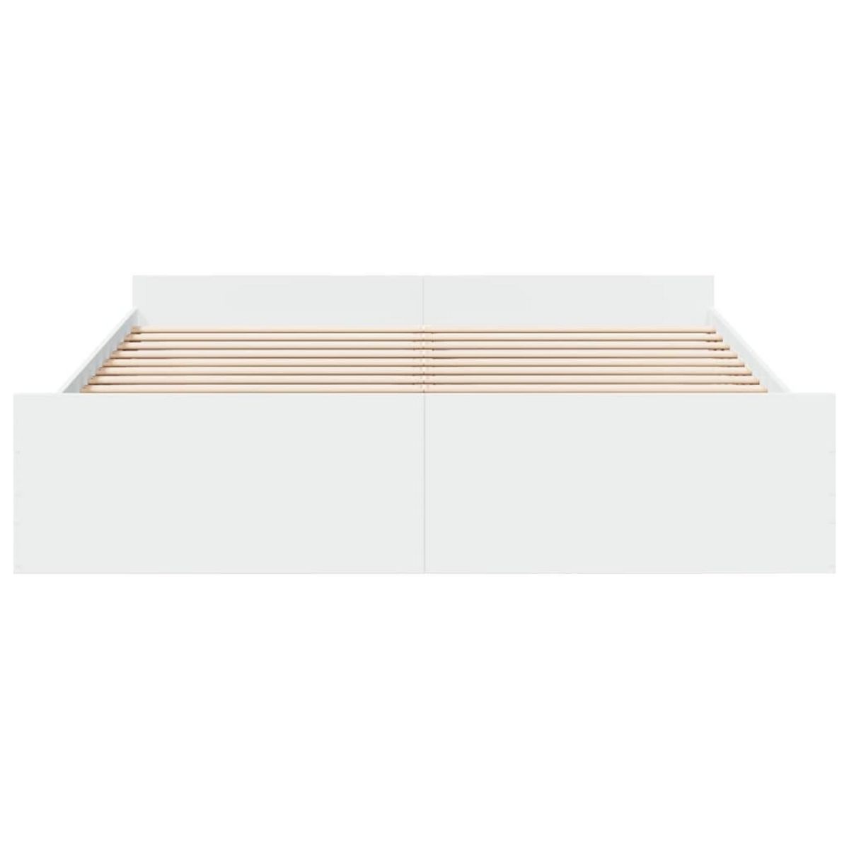 VIDAXL Cadre de lit avec tiroirs sans matelas blanc 200x200 cm