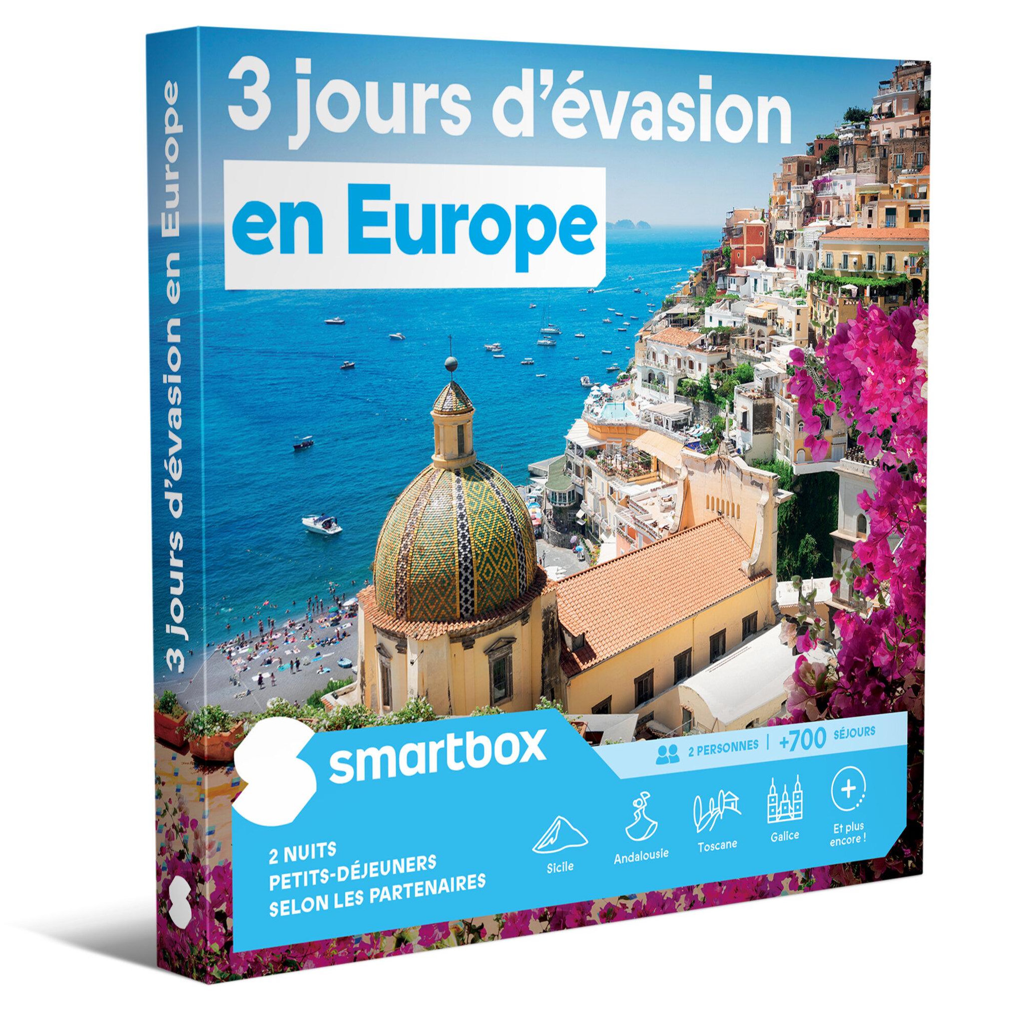 Smartbox 3 jours d'évasion en europe - coffret cadeau séjour