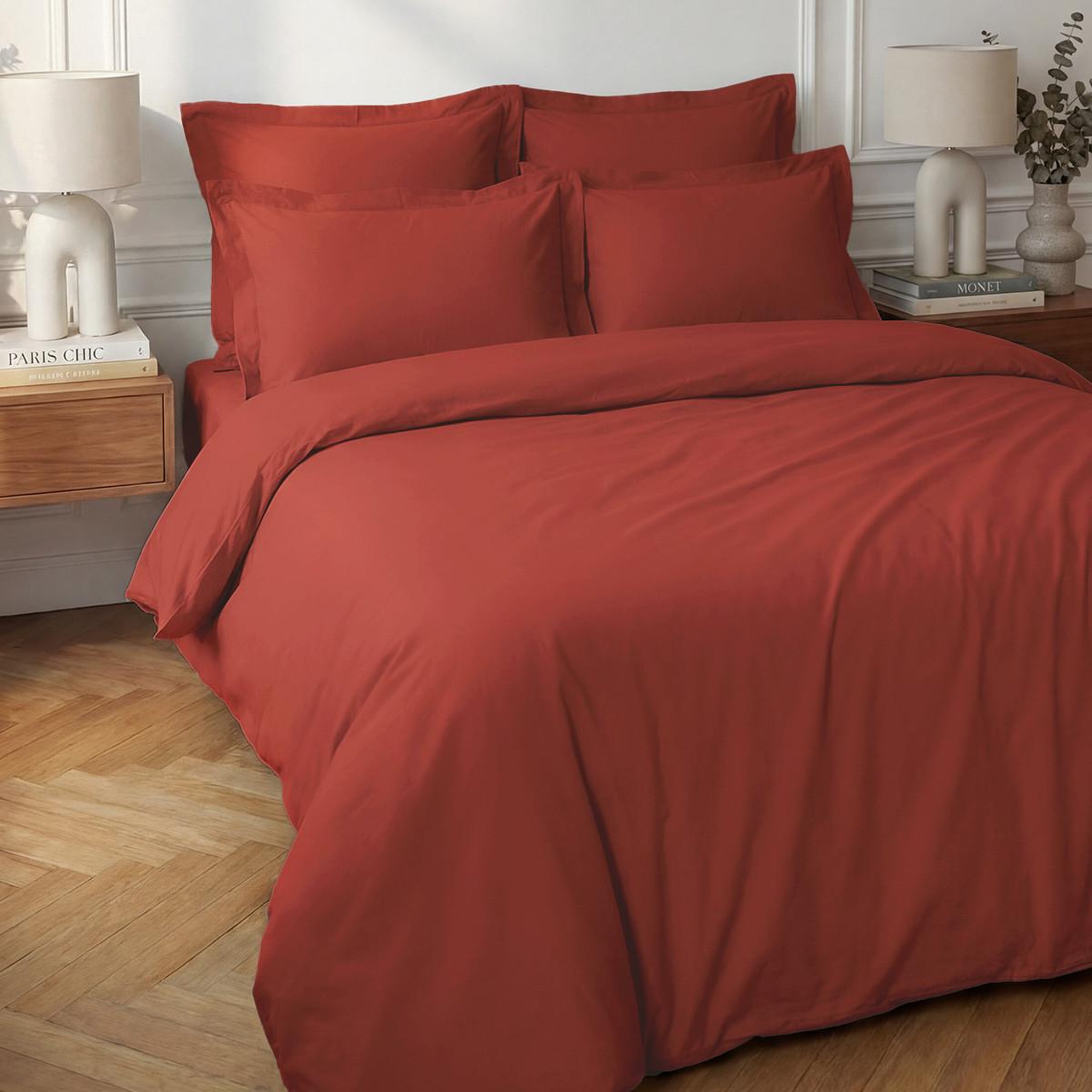 Voir la diapositive 1 : Sensei Maison Housse de couette en percale coton SOFT PERCALE