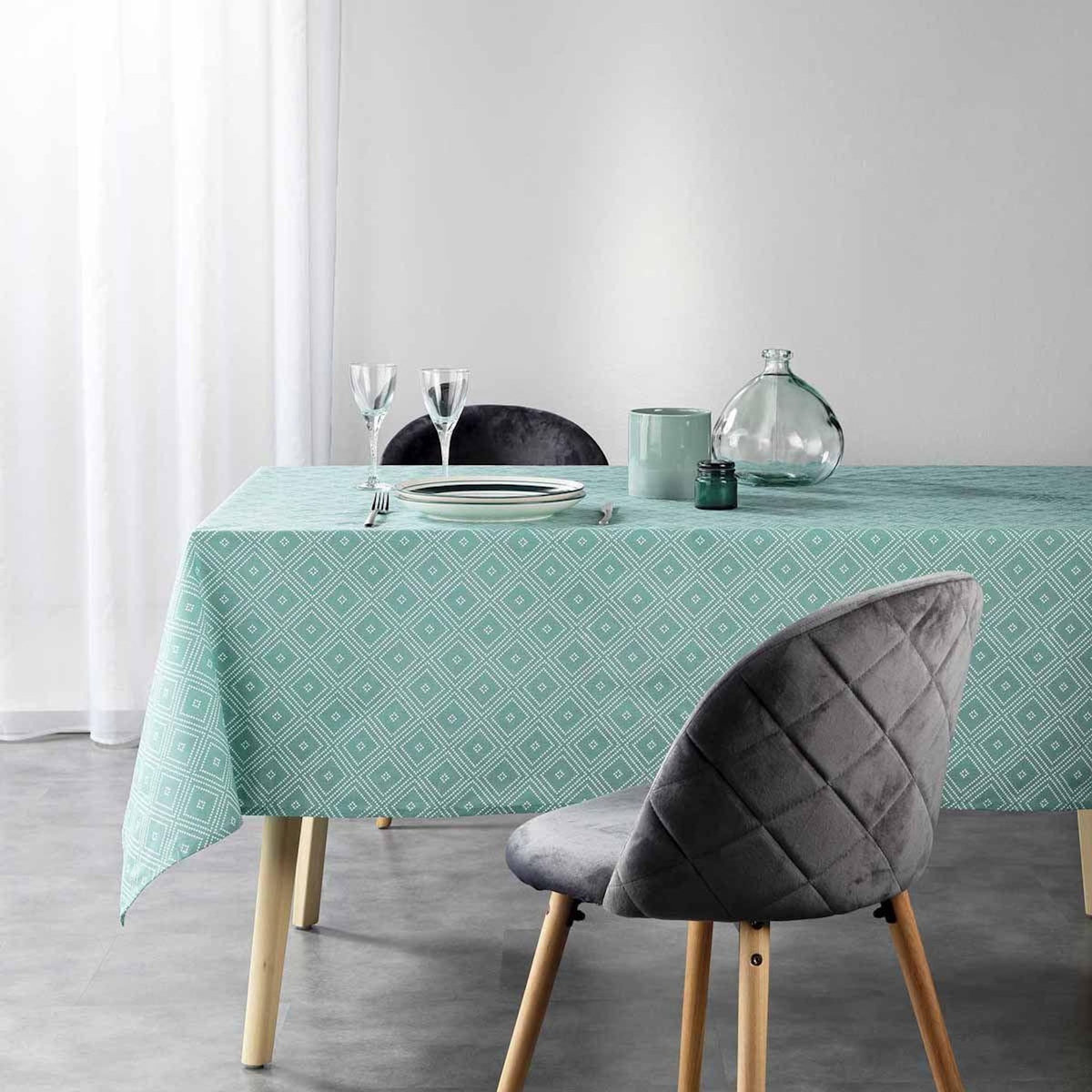 Paris Prix Nappe Rectangulaire  Idylle  140x240cm Menthe