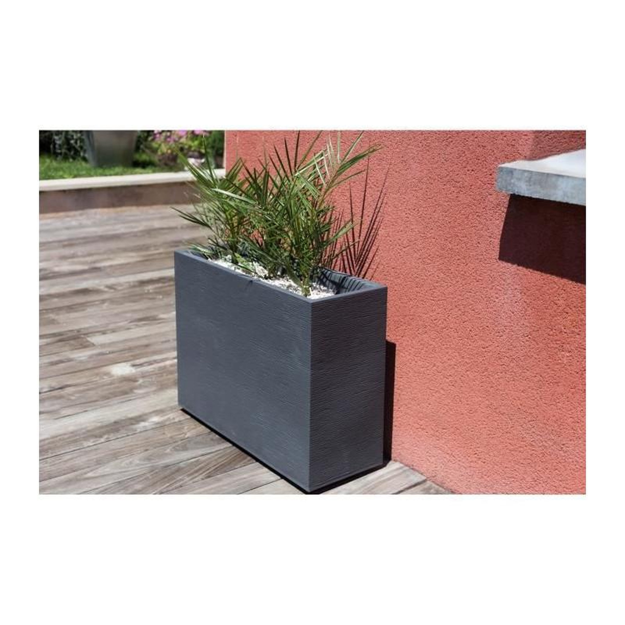 Voir la diapositive 4 : Eda Jardinière rectangulaire graphit - 78,5 x 29,5 x 60 cm - 46 l - gris anthracite - eda
