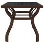 Voir la diapositive 4 : VIDAXL Table de jardin Marron et noir 180x80x70 cm Acier et verre