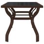 Voir la diapositive 4 : VIDAXL Table de jardin Marron et noir 180x80x70 cm Acier et verre