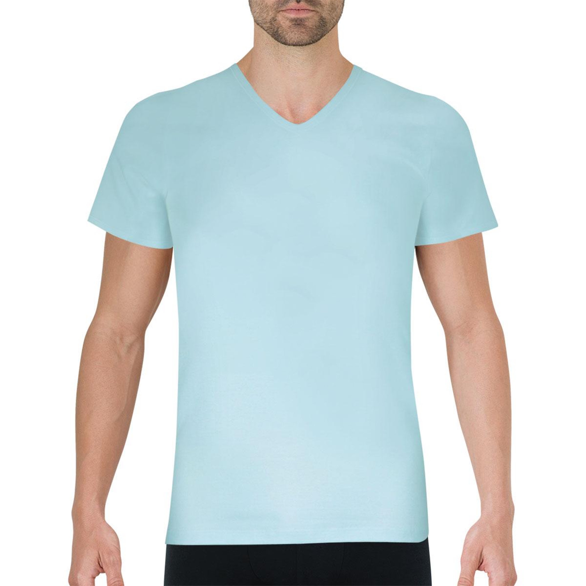 Voir la diapositive 1 : Eminence Tee-shirt col V Pur coton Premium