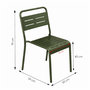 Voir la diapositive 4 : CONCEPT USINE Ensemble table de jardin 200 cm et 8 chaises vert BERGAME