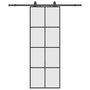 Voir la diapositive 2 : VIDAXL Porte coulissante kit de quincaillerie noir 76x205 cm verre ESG
