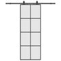 Voir la diapositive 2 : VIDAXL Porte coulissante kit de quincaillerie noir 76x205 cm verre ESG