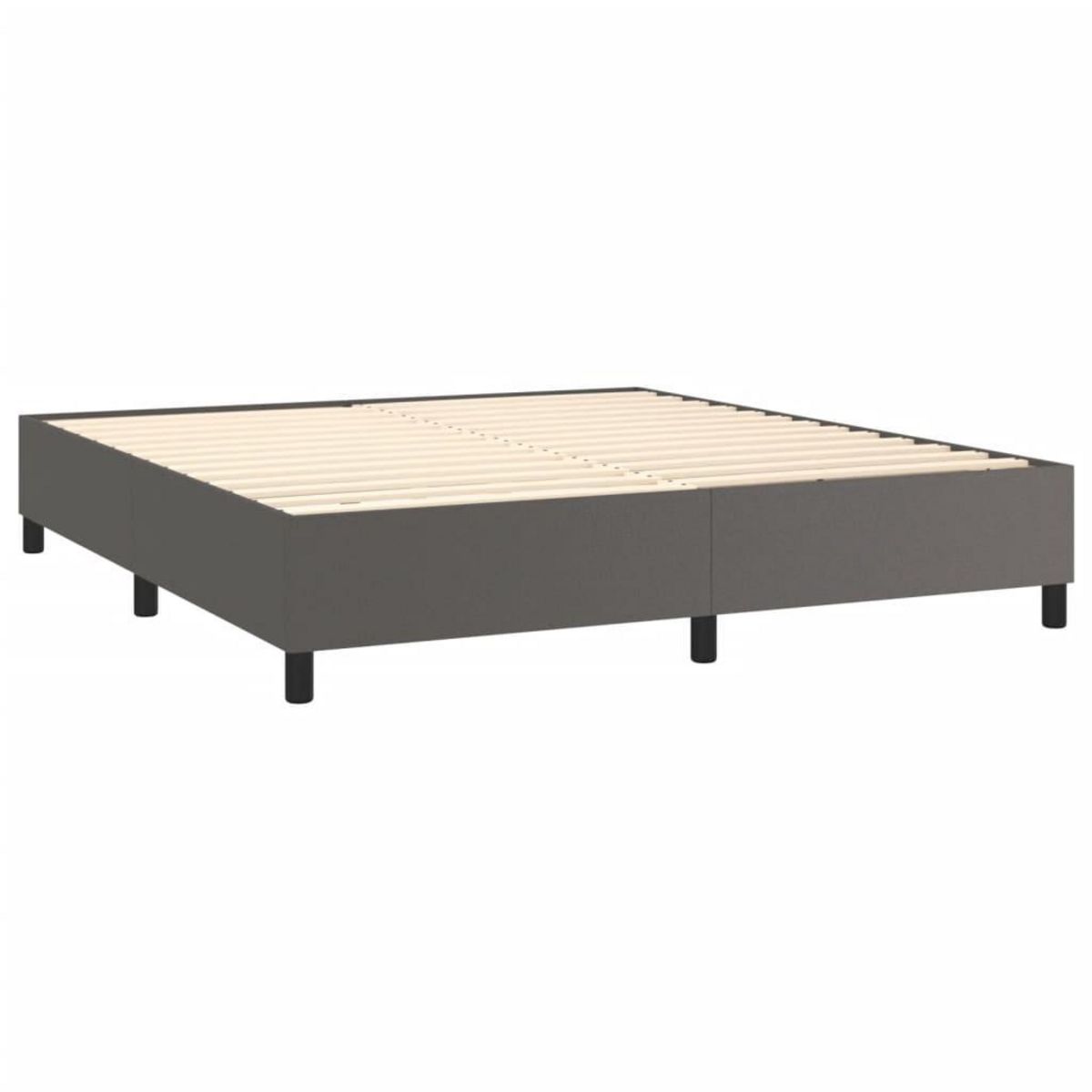 VIDAXL Cadre de lit sans matelas gris 180x200 cm similicuir