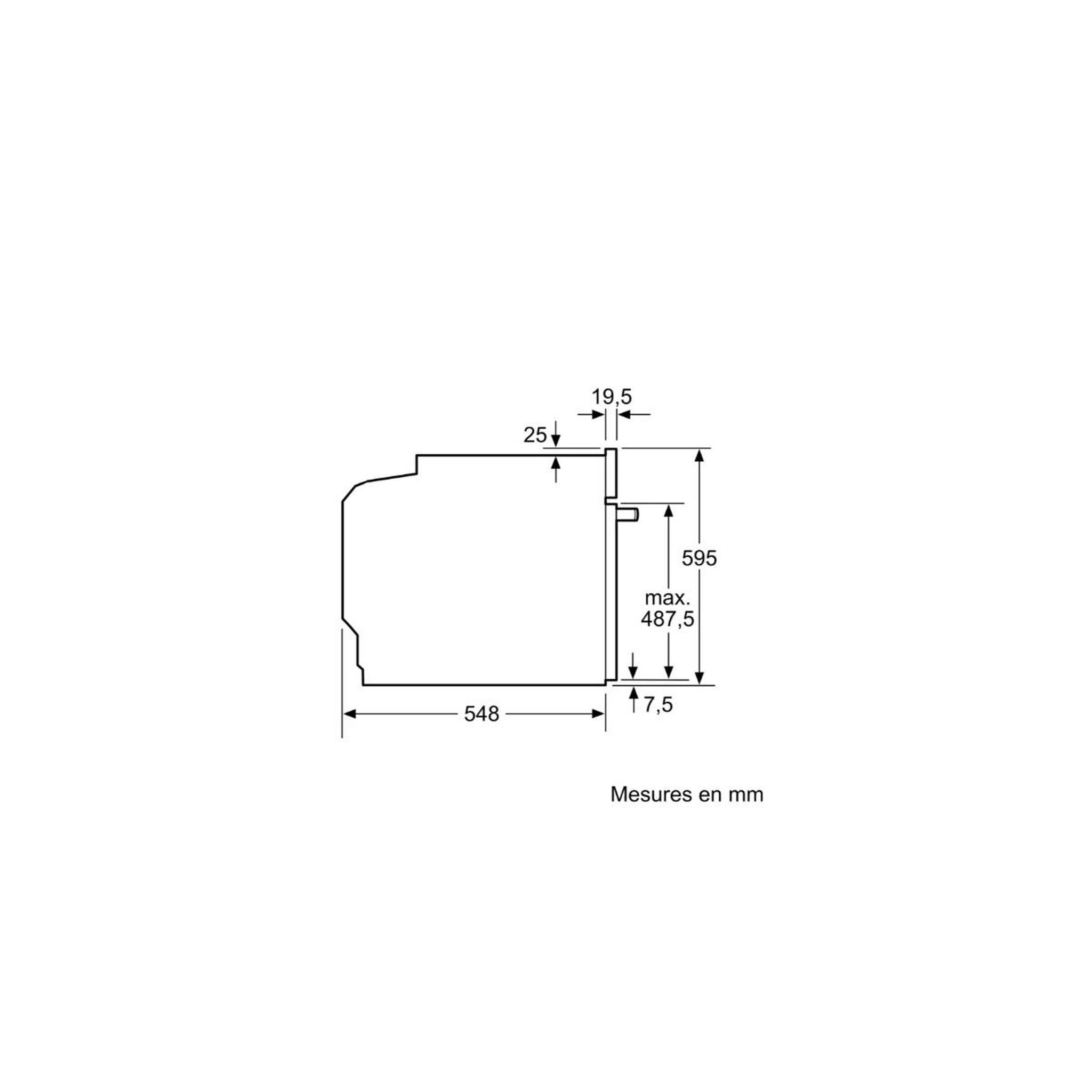 Voir la diapositive 6 : BOSCH Four intégrable multifonction 71l 60cm pyrolyse inox - hbg579bs3f