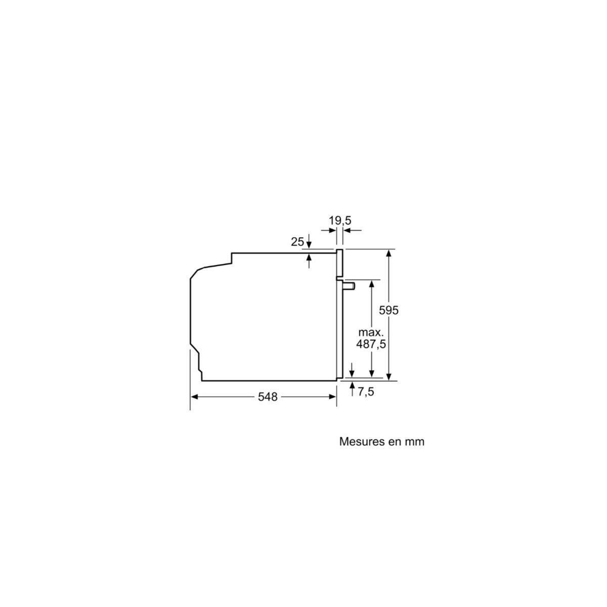 BOSCH Four intégrable multifonction 71l 60cm pyrolyse inox - HBG579BS3F