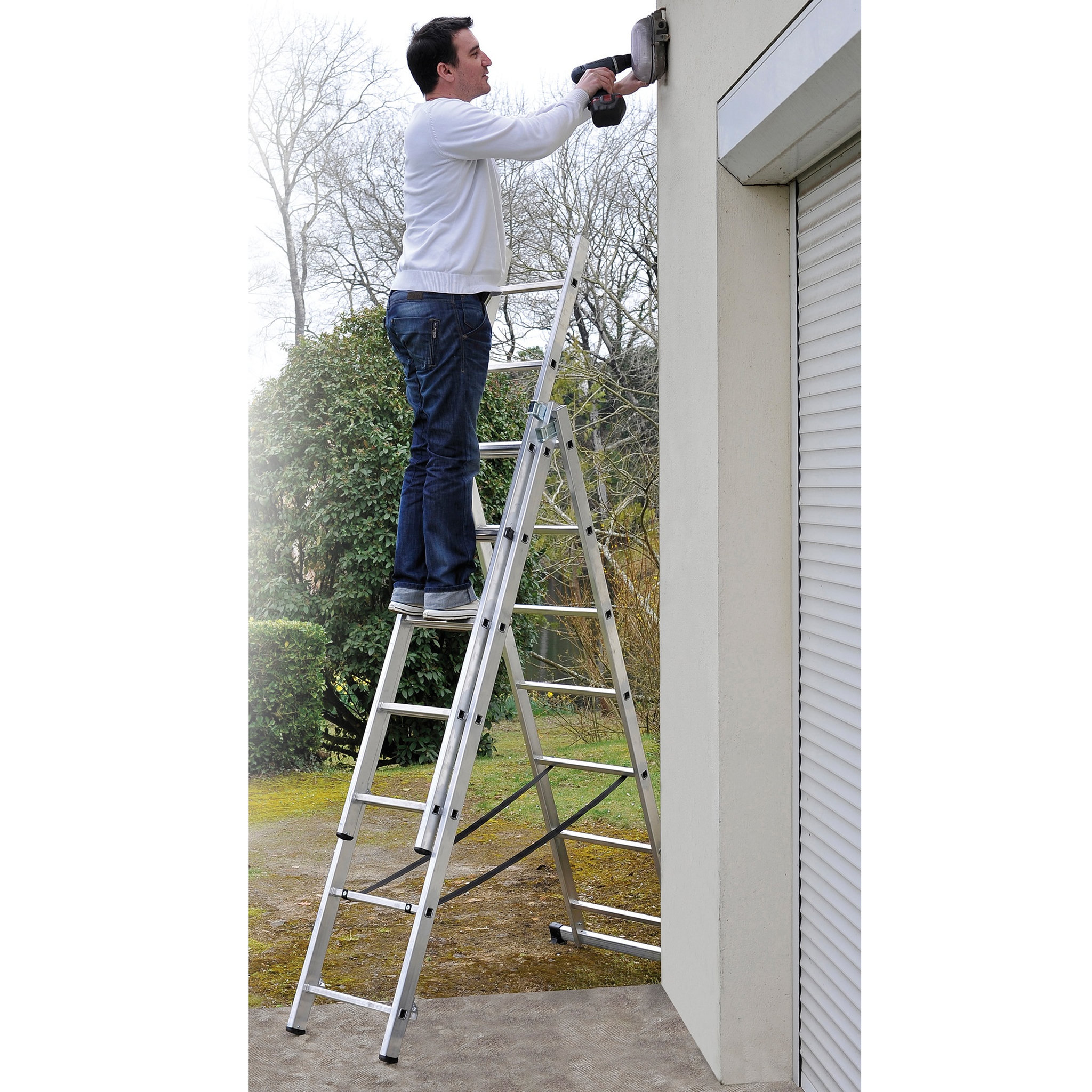 Voir la diapositive 3 : CENTAURE Echelle transformable 3 plans CLT3 2m60/5m40