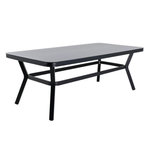 Paris Prix Table de Jardin  Virya  200cm Noir & Gris