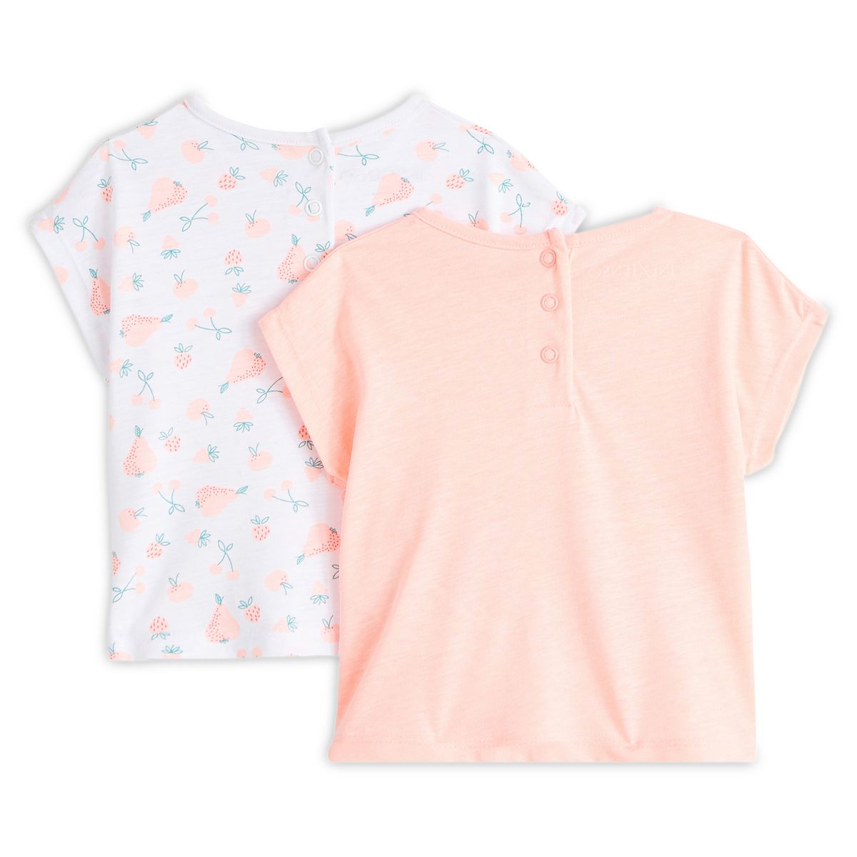 INEXTENSO Lot de 2 t-shirts manches courtes chat bébé fille