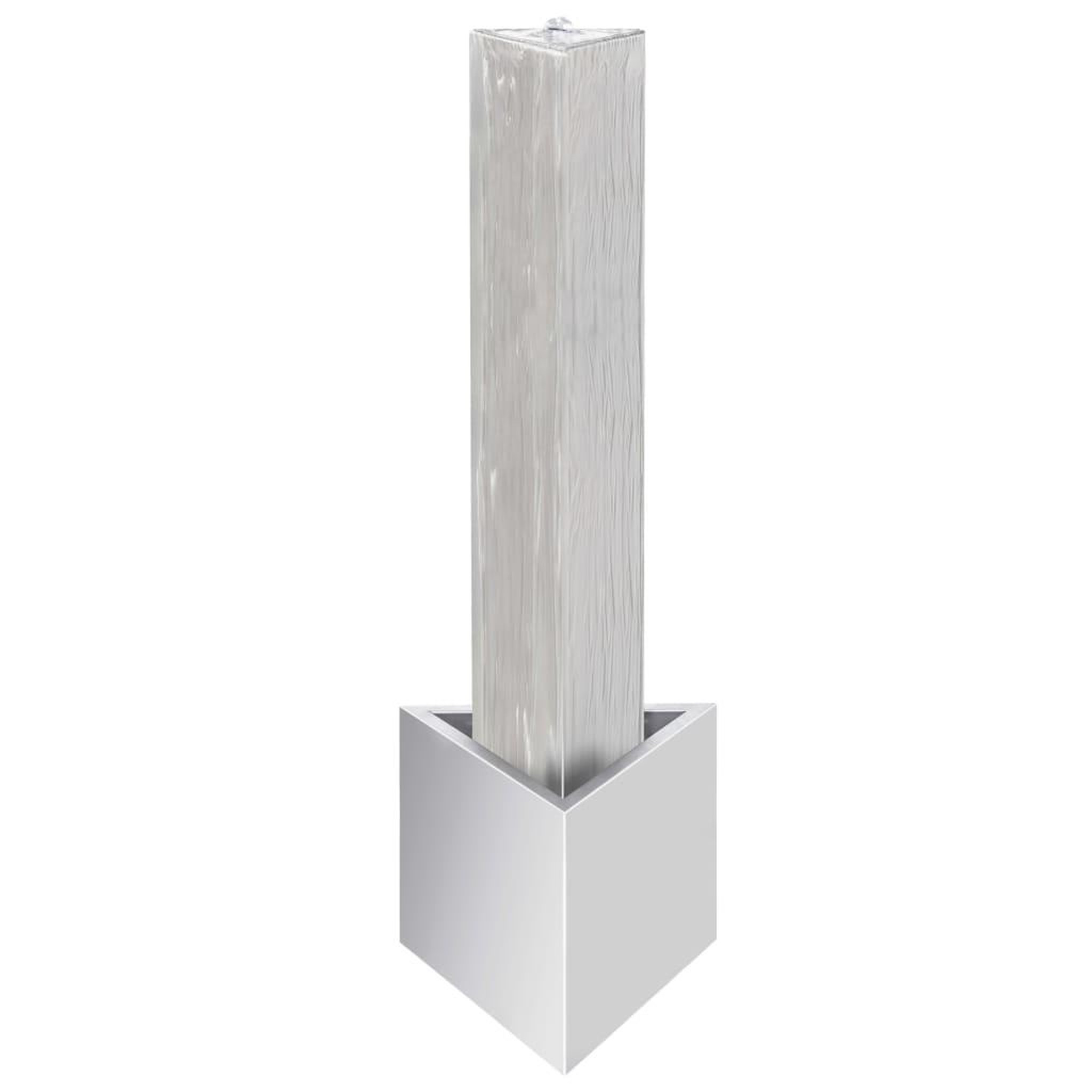 Voir la diapositive 5 : VIDAXL Fontaine de jardin Argente 37,7x32,6x110 cm Acier inoxydable