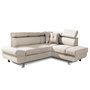 Voir la diapositive 1 : BEST MOBILIER Lisbona - canapé d'angle droit convertible - 5 places - avec têtières