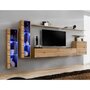 Voir la diapositive 1 : Paris Prix Meuble TV Mural Design  Switch XI  330cm Naturel