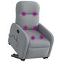 Voir la diapositive 3 : VIDAXL Fauteuil de massage inclinable Gris clair Tissu