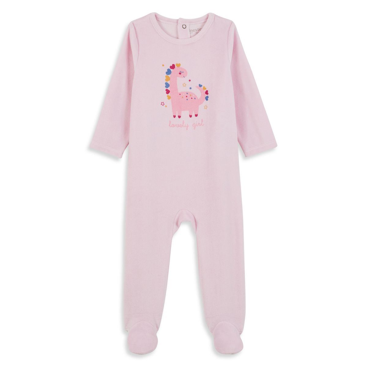 INEXTENSO Dors bien rose pâle bébé fille dinosaure