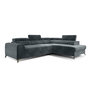 Voir la diapositive 4 : BEST MOBILIER Talisay - canapé d'angle droit - 5 places - convertible avec coffre - en velours