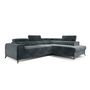 Voir la diapositive 4 : BEST MOBILIER Talisay - canapé d'angle droit - 5 places - convertible avec coffre - en velours