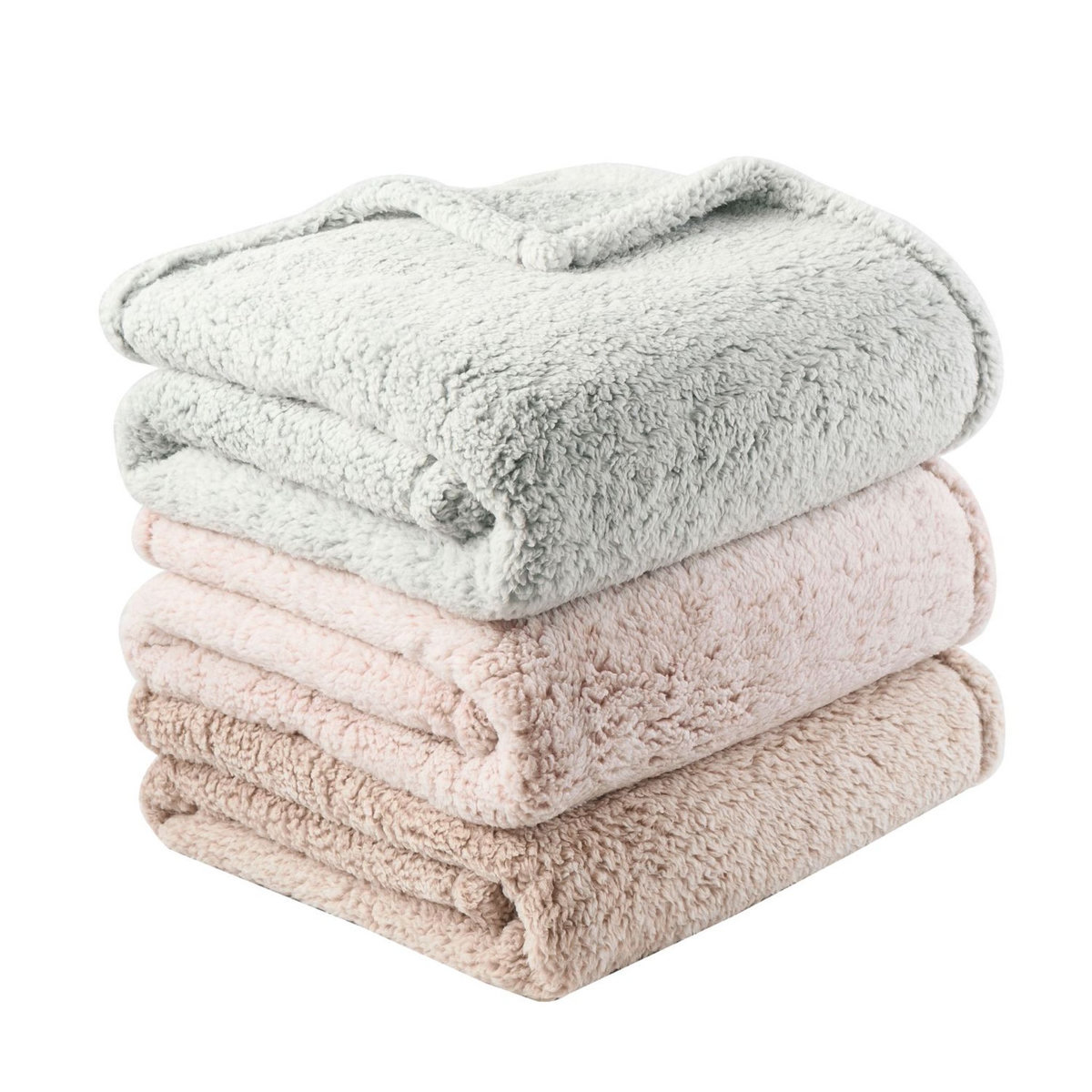 ACTUEL Plaid uni en polycoton recyclé 350g