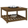 Voir la diapositive 4 : VIDAXL Table de jardin marron miel 82,5x82,5x45 cm bois massif de pin