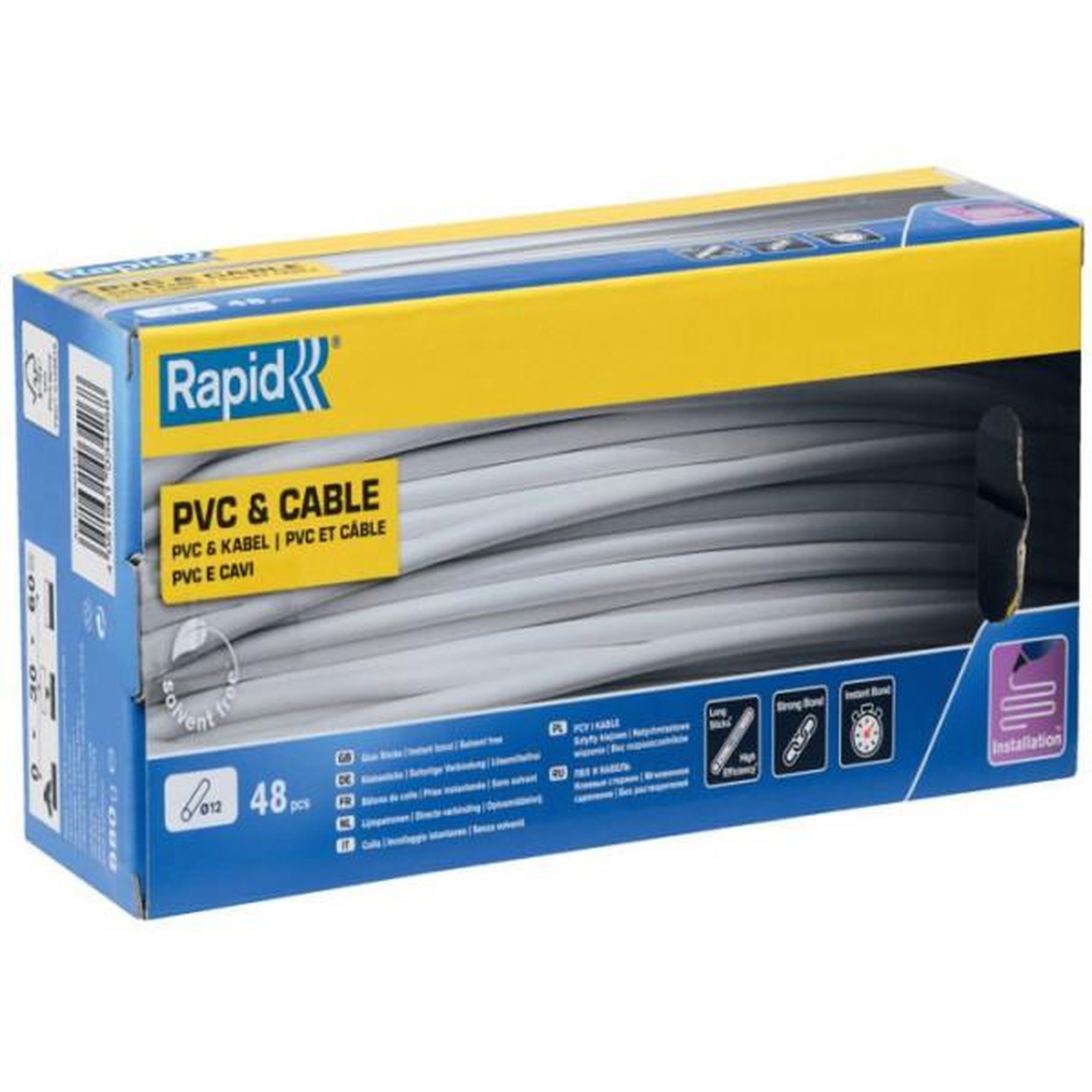 Voir la diapositive 6 : Rapid Bâtons de colle - Rapid - 12 mm - 48 bâtons - PVC - Résine - Intérieur