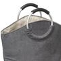 Voir la diapositive 3 : Paris Prix Panier à Linge en Velours  Trio  60cm Gris