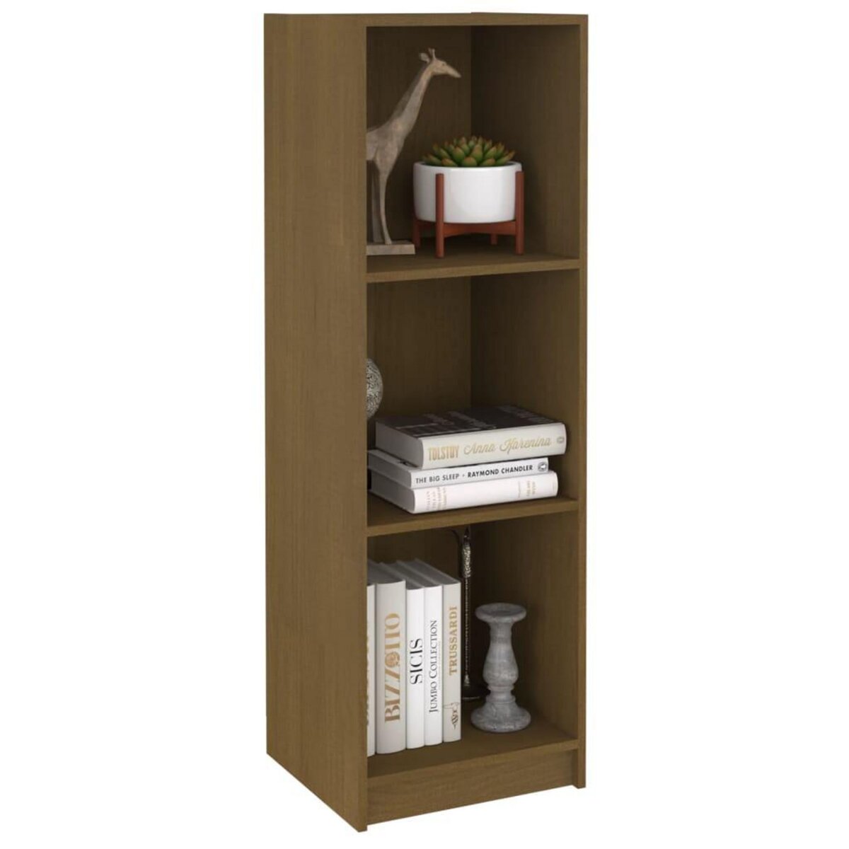 VIDAXL Bibliotheque/Separateur de piece Marron miel Bois de pin massif