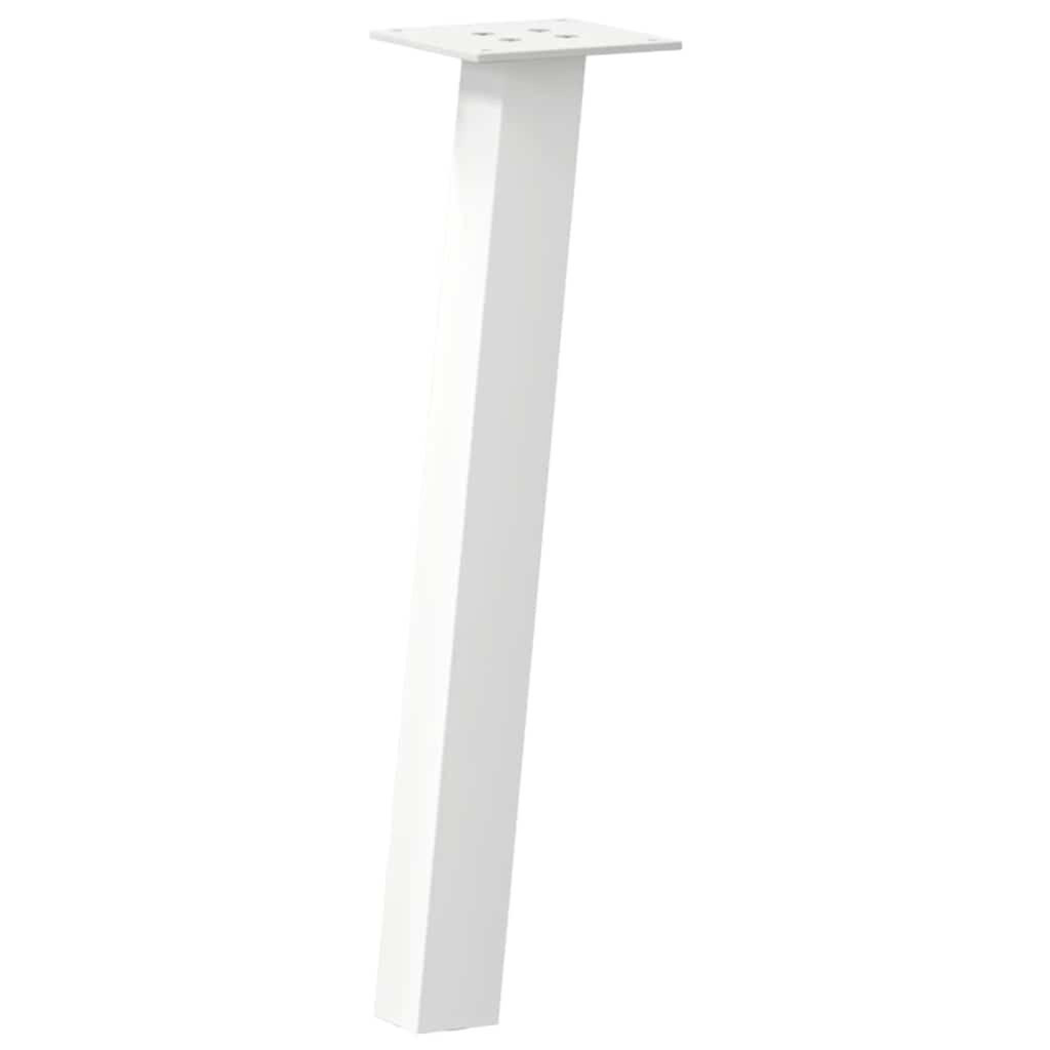 Voir la diapositive 4 : VIDAXL Pieds de table basse 4 pcs blanc 42 cm acier