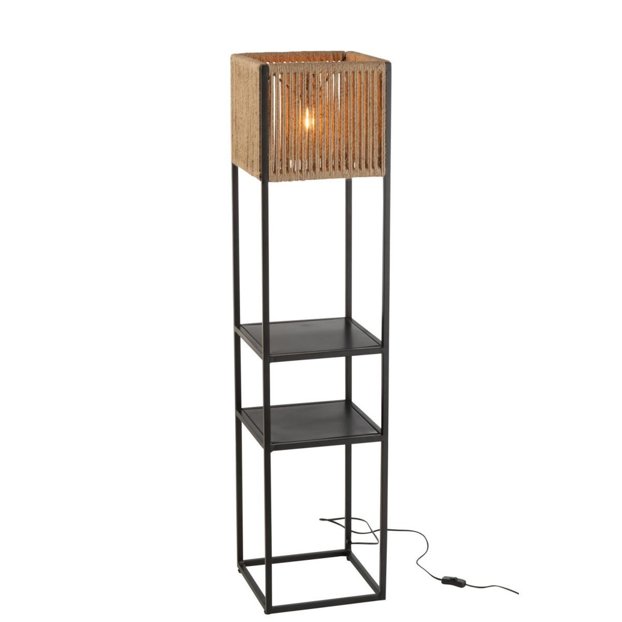 Voir la diapositive 5 : J-LINE Lampadaire en métal  ned  133cm noir