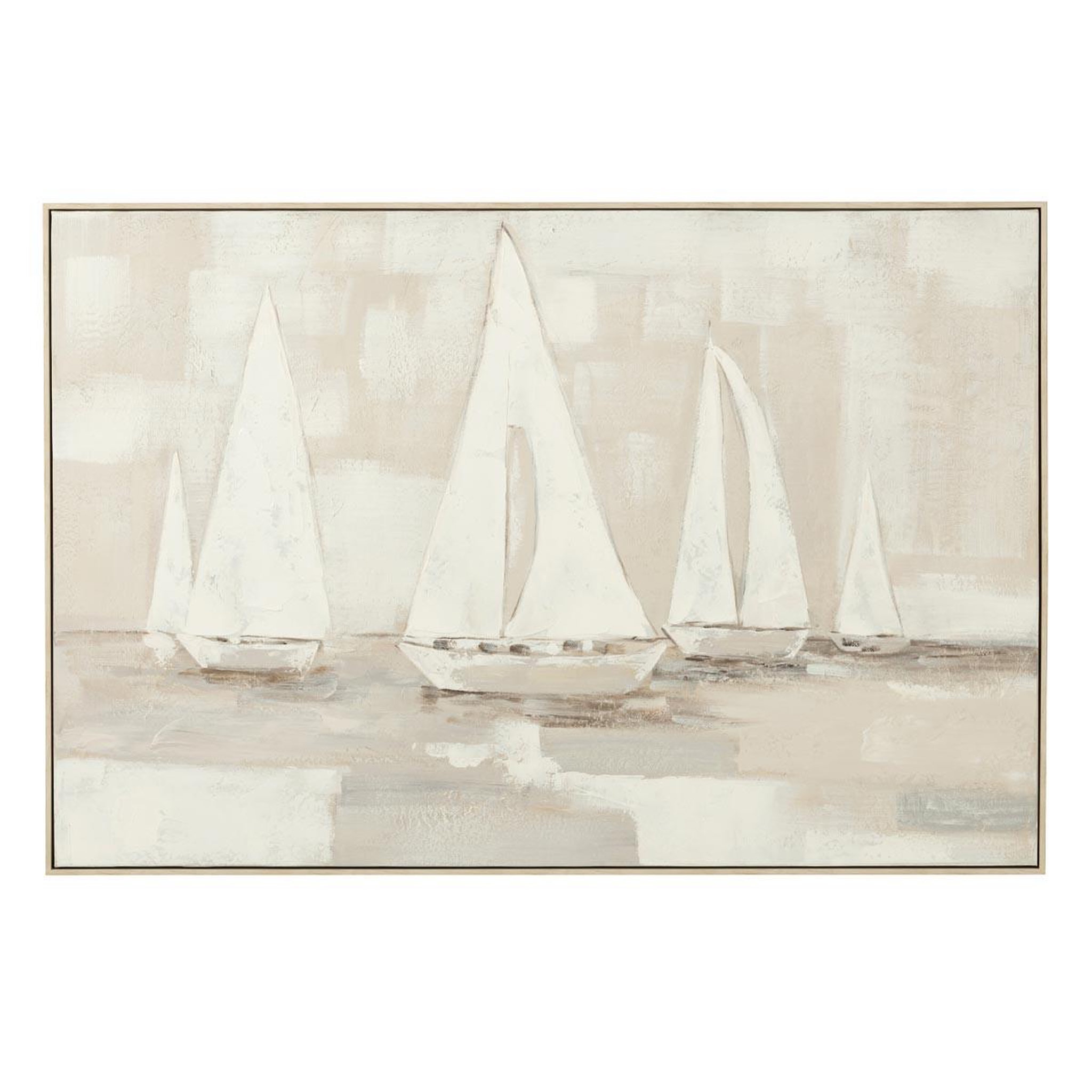 J-LINE Tableau peinture déco  tog  82x122cm naturel