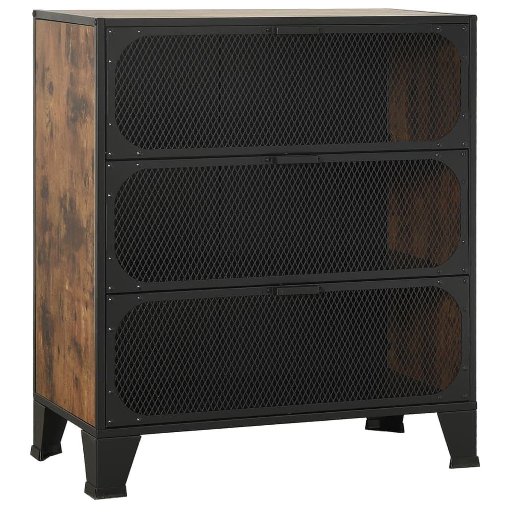 Voir la diapositive 2 : VIDAXL Armoire de rangement Marron rustique 72x36x82 cm Metal et MDF
