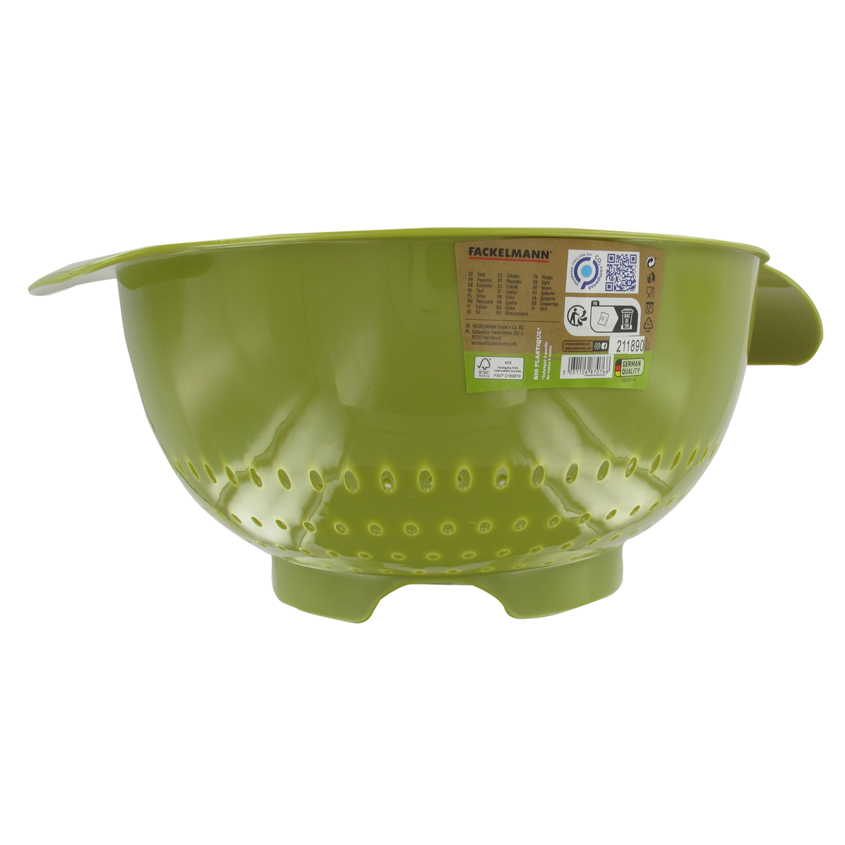 Fackelmann Passoire en plastique vert 23 cm de diamètre Fackelmann Zéro