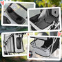 Voir la diapositive 5 : PAWHUT Poussette buggy pliable animaux chariot pliant chien chat porte-gobelet panier de rangement inclus roues avec frein tissu 600D Oxford métal gris