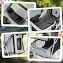 Voir la diapositive 5 : PAWHUT Poussette buggy pliable animaux chariot pliant chien chat porte-gobelet panier de rangement inclus roues avec frein tissu 600D Oxford métal gris