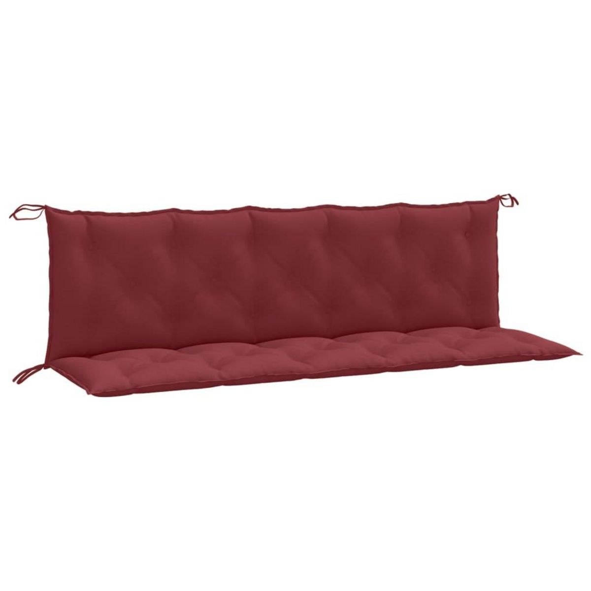 VIDAXL Coussins de banc de jardin lot de 2 rouge bordeaux melange