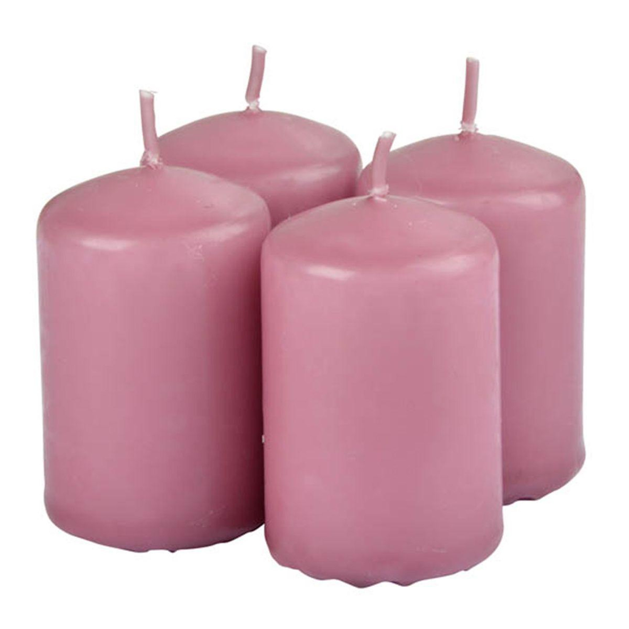 HOMEA Lot de 4 bougies pilier  essentiel ii  6cm orchidée