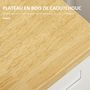 Voir la diapositive 5 : HOMCOM Desserte de cuisine - placard porte avec étagère réglable, tiroir, porte-torchon - blanc bois d'hévéa